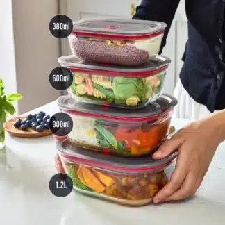 Black+Blum Glazen Lunchbox – Lekvrije Vershoudbakjes